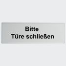Emailleschild Bitte Türe schließen, Flach