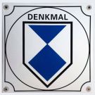 Emailleschild Denkmal 16 x 16 cm