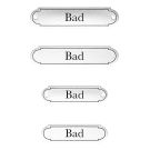 Emaille Tuerschild Bad klassische Form