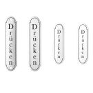 Emaille Tuerschild Drücken klassische Form