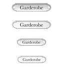 Emaille Tuerschild Garderobe klassische Form