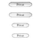 Emaille Tuerschild Privat klassische Form