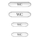 Emaille Tuerschild WC klassische Form