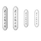 Emaille Tuerschild Ziehen klassische Form