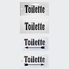 Emaille Hinweisschild Toilette 10x5 cm