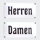 Toilettenschild Damen Herren 20x10 cm