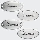 Emaille Tuerschild Damen 10x5cm