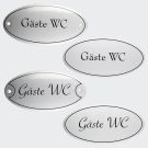 Emaille Tuerschild Gäste-WC 10x5cm