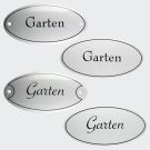 Emaille Tuerschild Garten 10x5cm