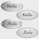 Emaille Tuerschild Küche 10x5cm