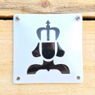 WC Schild Königin in Emaille