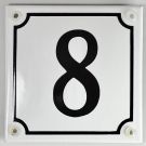 Emaille Hausnummer 12 x 12 cm