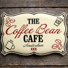 Betriebsschild mit nostalgischer Form