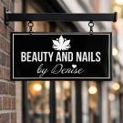 Doppelseitiges Auslegerschild Modern