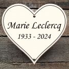 Textschild in Herzform