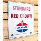 Standard Red Crown oil company emailleschild