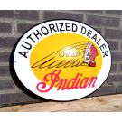 Indian motocycle authorized dealer oval emailleschild