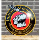 Indian motocycle schwarz emailleschild