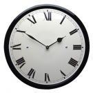 Emailleuhr creme mit schwarzem Rand