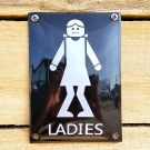 Emaille Toilettenschild Ladies