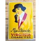 Miss Blanche Virgina cigarettes emailleschild