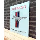 Mustang emailleschild blau