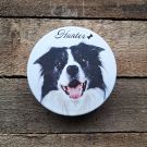 Foto auf Grabstein, personalisiertes rundes Foto mit Text