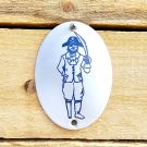 Pirat Toilettenschild Oval Weiss