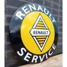 Renault service emailleschild rund