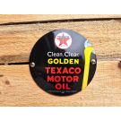 Golden Texaco motor oil emailleschild