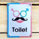 Emaille Toilettenschild Gender neutral