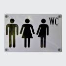 Emaille Toilettenschild alle Geschlechter 15x10 cm