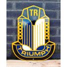 Triumph TR Gelb emailleschild