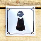 Emaille Toilettenschild Damen