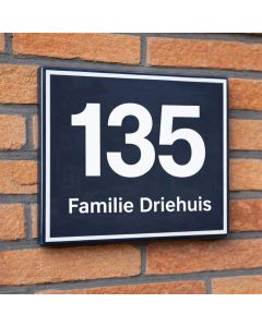 Emaille-Hausnummer Bis-Involutus 25x20 cm