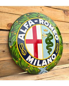 Emailleschild Alfa Romeo Milano