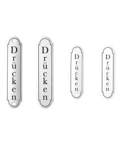 Emaille Tuerschild Drücken klassische Form