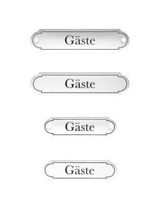 Emaille Tuerschild Gäste klassische Form