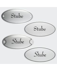 Emaille Tuerschild Stube 10x5cm