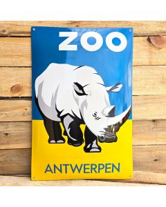 Antwerpen Zoo Nashorn emailleschild