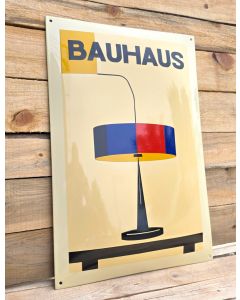 Emailleschild Bauhaus-Tischlampe