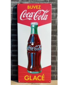 Buvez Coca Cola Glacé emailleschild