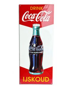Drink Coca Cola ijskoud emailleschild