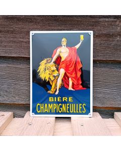 Schönes Emailleschild Biere Champigneulles