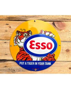 Esso put tiger in your tank emailleschild