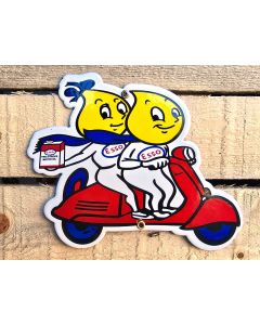 Esso Vespa emailleschild
