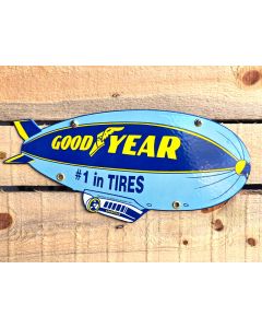 Good year blimp-zeppelin emailleschild