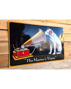 His Master's Voice emailleschild