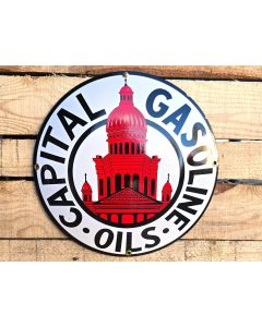 Capital gasoline oils emailleschild