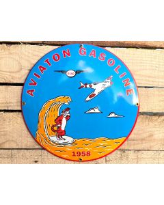 Esso Aviation Gasoline emailleschild